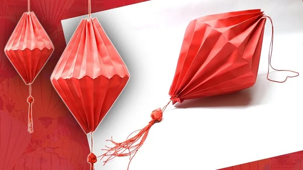 Đèn lồng tự làm bằng giấy đơn giản