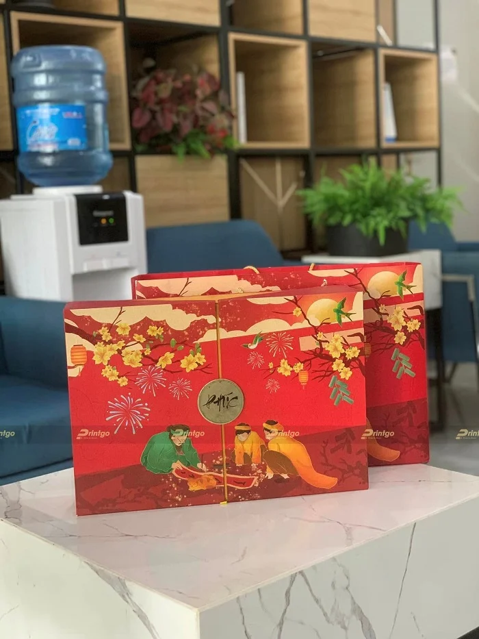 Hộp quà tết Phúc có kèm túi giấy