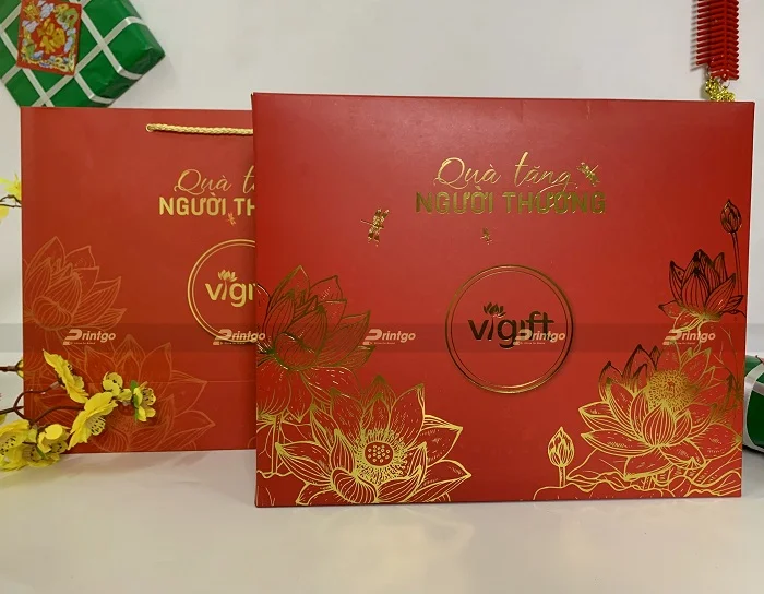 Hộp đựng quà tết cho phân khúc bình dân với kích thước lớn hơn