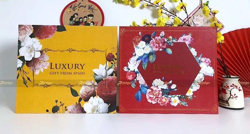 Printgo sản xuất hộp đựng quà tết mẫu cho thương hiệu Luxury