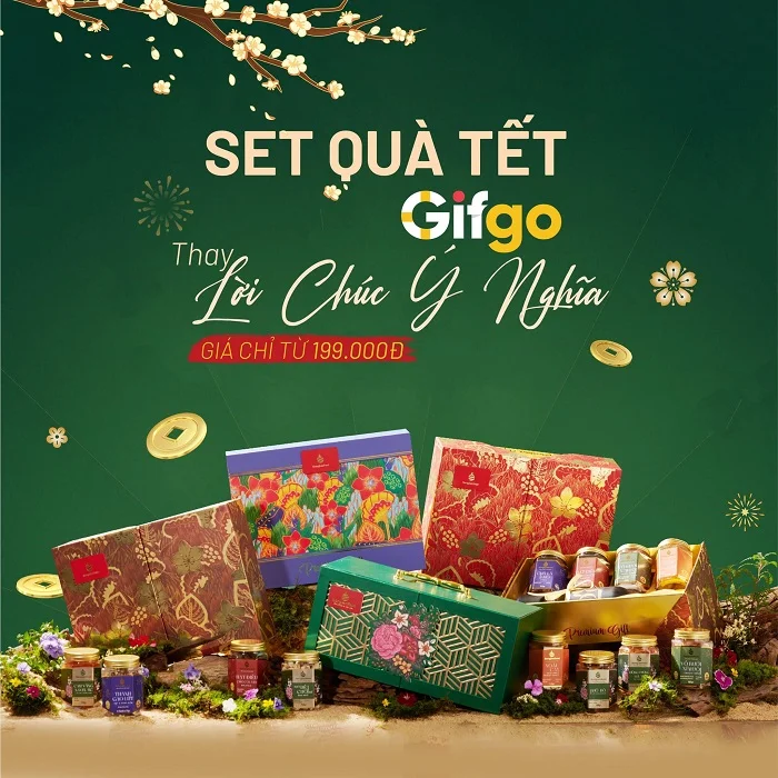 TẶNG SET QUÀ TẾT VÀNG - THAY HÀNG NGÀN LỜI CHÚC - NHẬN NGAY ƯU ĐÃI SET QUÀ TẾT GIFGO CỰC HẤP DẪN