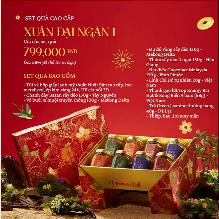 Set quà tết Nông Lâm Food - Xuân Đại Ngàn 1 Set quà tết Nông Lâm Food - Xuân Đại Ngàn 1