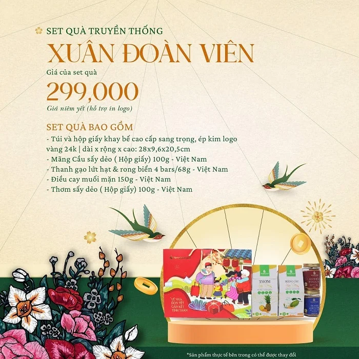 Set quà tết Nông Lâm Food - Xuân Đoàn Viên Set quà tết Nông Lâm Food - Xuân Đoàn Viên