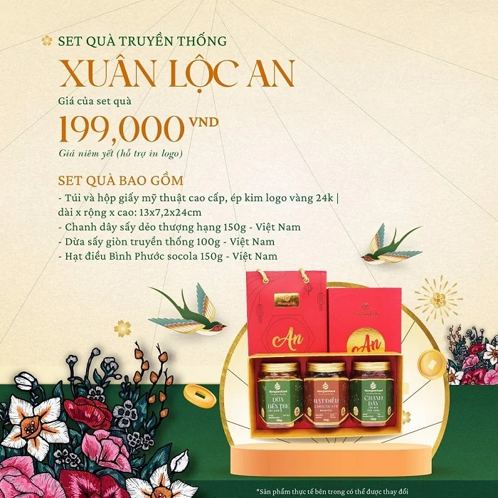 Set quà tết Nông Lâm Food - Xuân Lộc An Set quà tết Nông Lâm Food - Xuân Lộc An