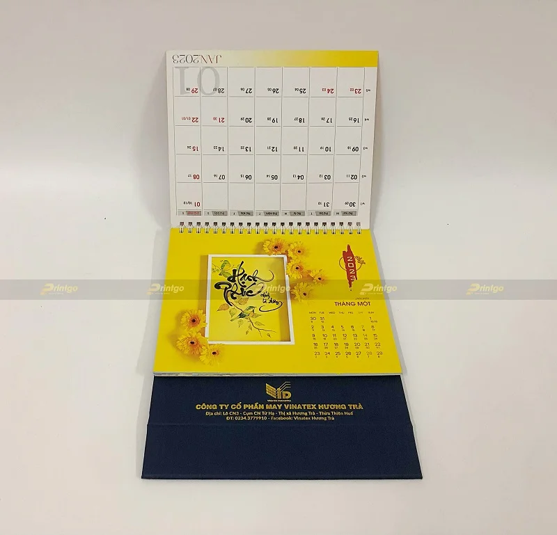Vinatex Hương Trà và Printgo: In bộ lịch tết chào xuân 2023 mang nhiều dấu ấn thương hiệu