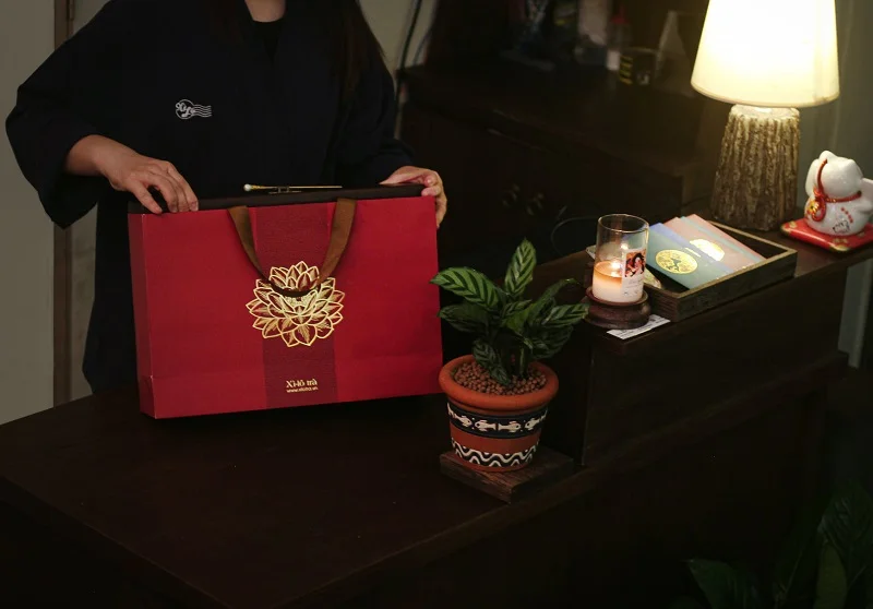 Túi giấy đựng hộp trà