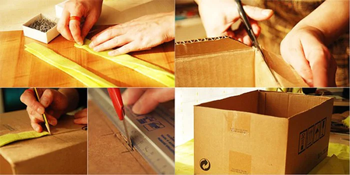 Làm hộp giấy bằng bìa carton