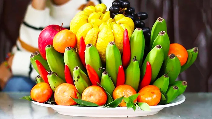 Mâm ngũ quả ngày Tết được trang trí đẹp mắt