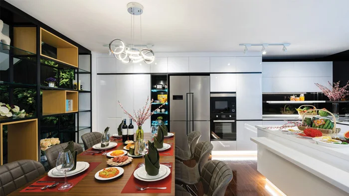 Trang trí khu vực bếp đón Tết 