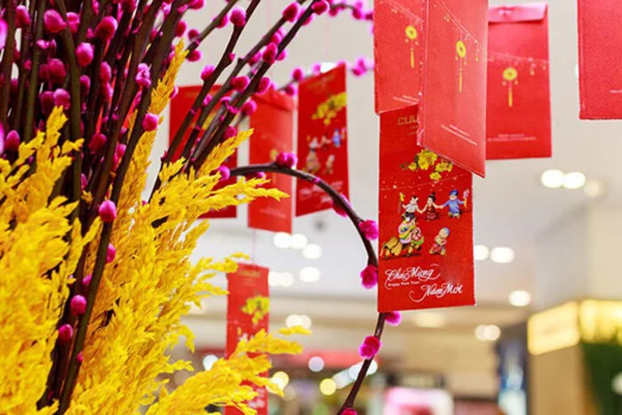Lì xì là lựa chọn trang trí được nhiều người yêu thích