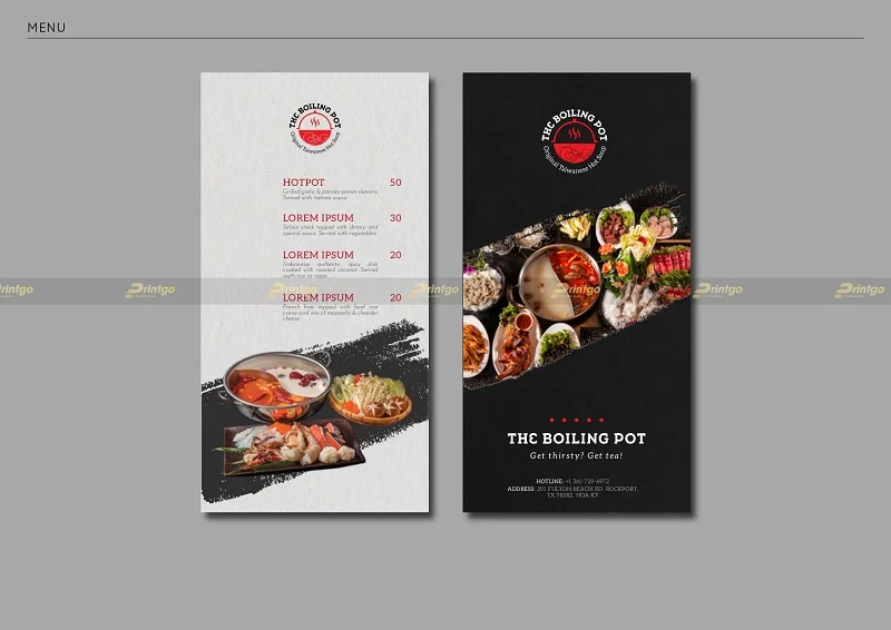Menu nhà hàng