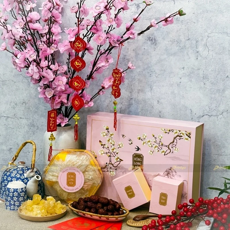 Bộ hộp yến sào cao cấp của thương hiệu Hồng Long Yến
