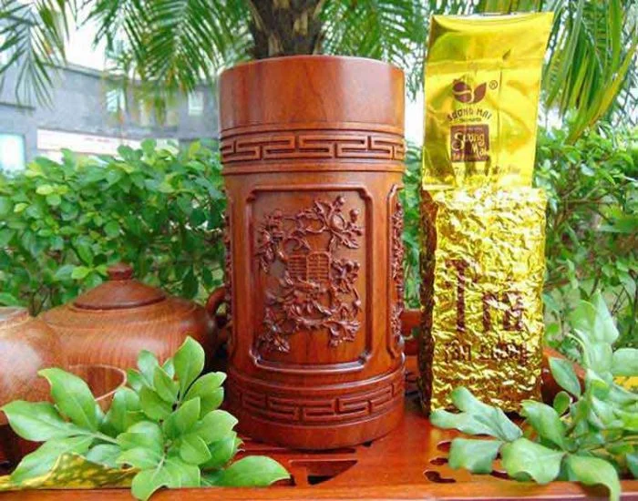 Mẫu hộp đựng trà bằng gỗ được trạm khắc cầu kỳ