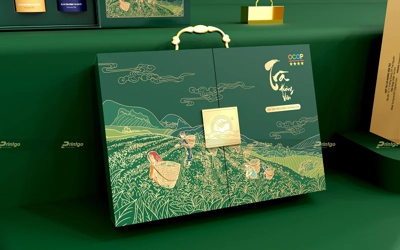 Thiết kế hộp trà Hương Vân dựa trên giá trị cốt lõi của thương hiệu