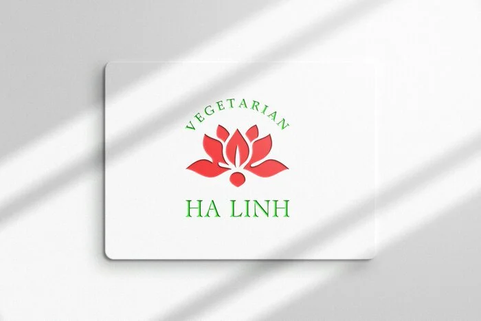 Logo bắt mắt của HA LINH VEGETARIAN