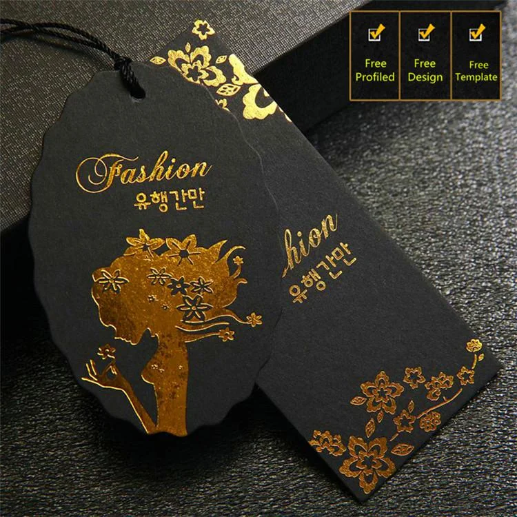 Mẫu tag quần áo được ép kim