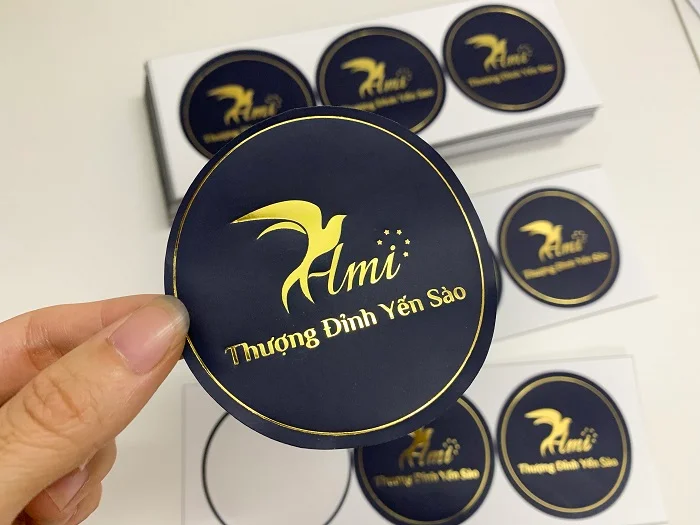 Decal giấy ép kim