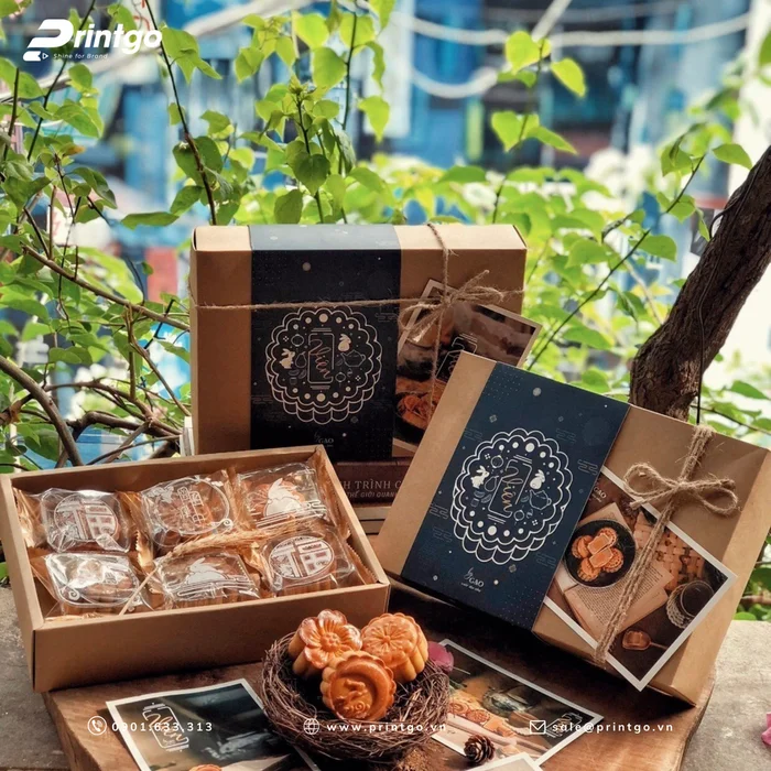 Hộp bánh trung thu làm bằng giấy kraft