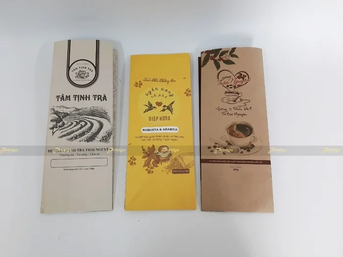 In ống đồng được áp dụng với các túi đựng trà, cà phê