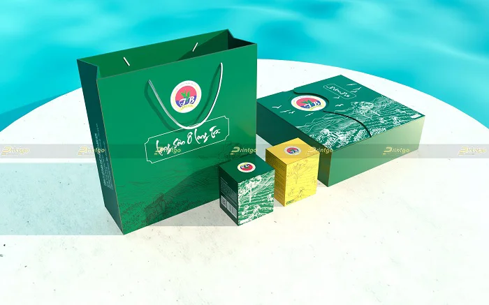 Set đựng trà Lạng Sơn do Printgo thực hiện.