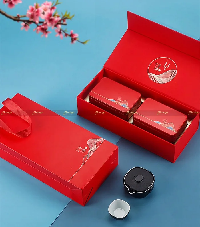 Set hộp trà nổi bật phù hợp cho ngày Tết.