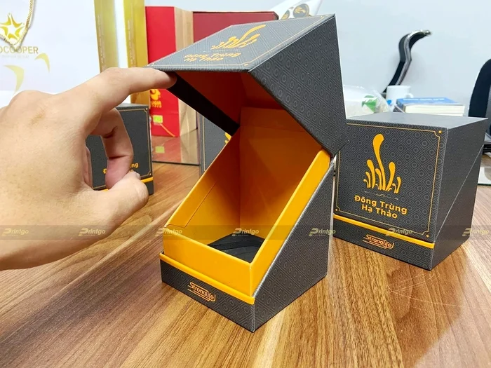 Hộp âm dương có đai kết hợp nắp chéo độc đáo