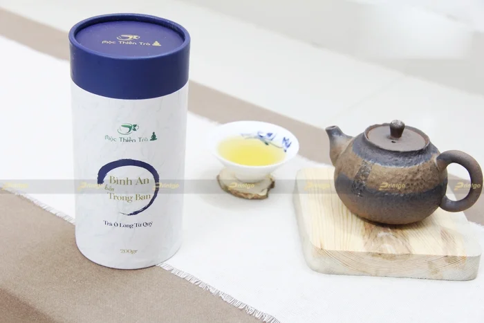 Hộp trụ tròn rất thích hợp để đựng sản phẩm trà