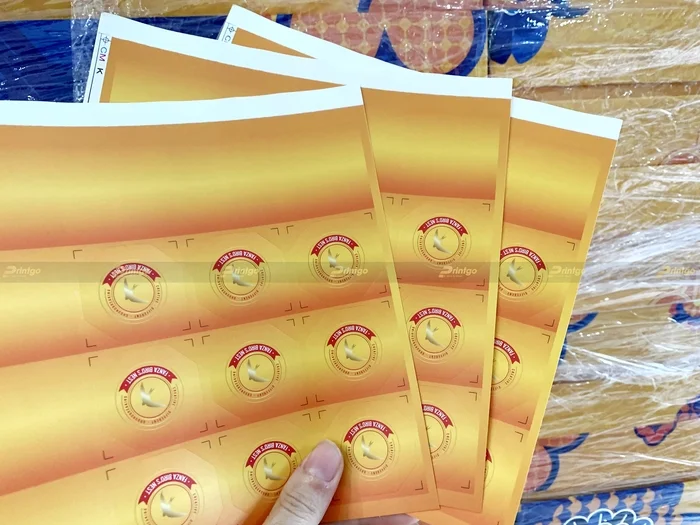 Decal giấy cho sản phẩm yến