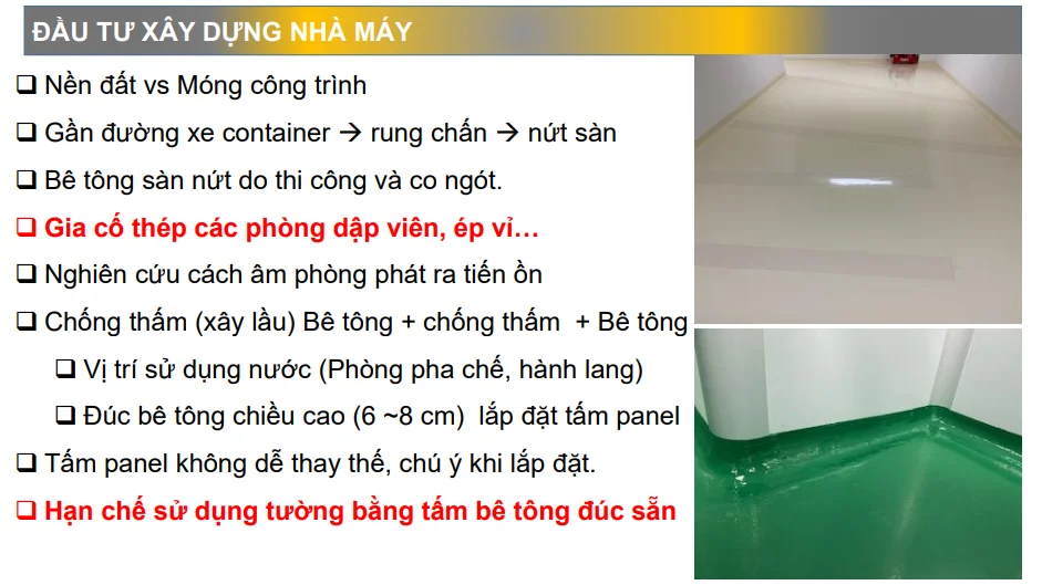 Đầu tư xây dựng nhà máy