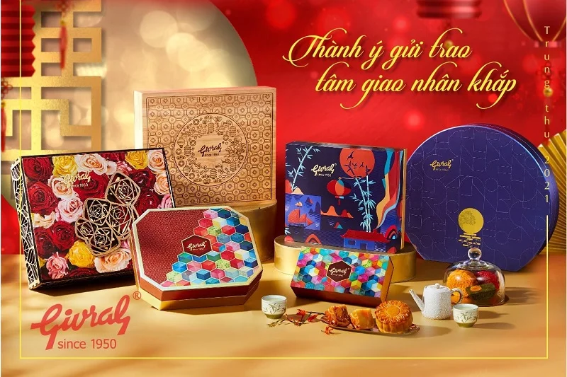 Bánh trung thu của thương hiệu Givral 