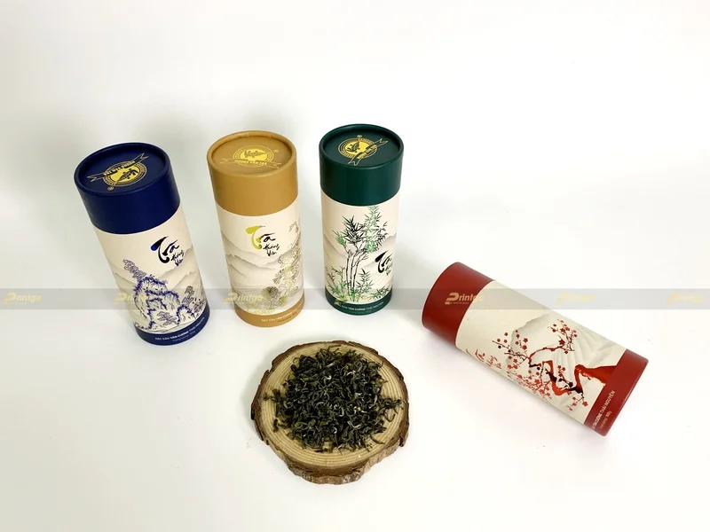 Hộp trà với nhiều màu sắc thu hút