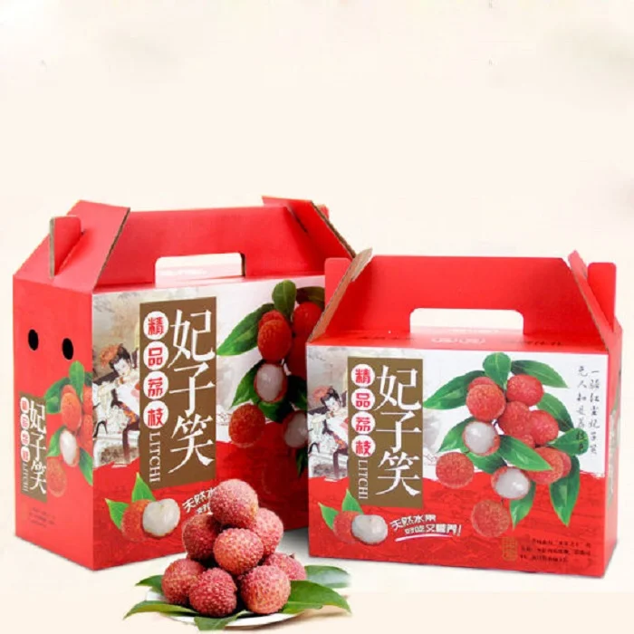 Hộp đựng vài thiều carton sóng có quai xách
