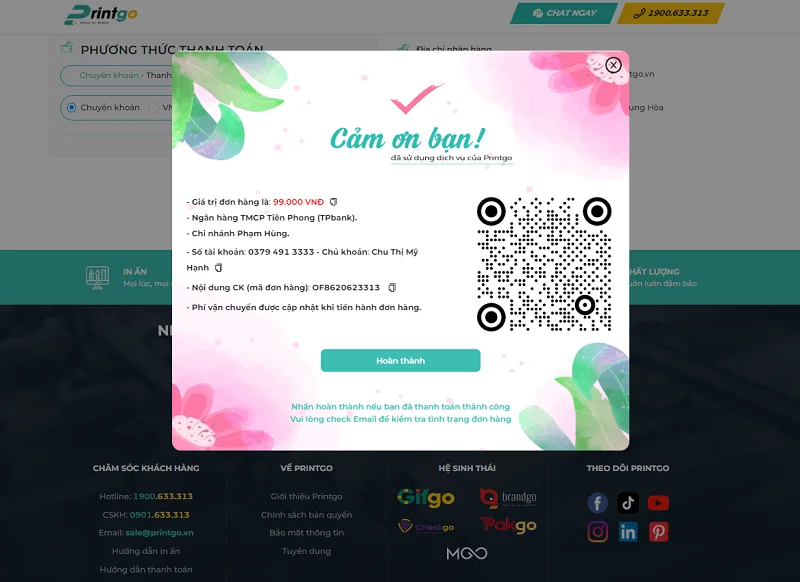 Hướng dẫn sử dụng tính năng đặt in combo Name Card online trên Website của Printgo