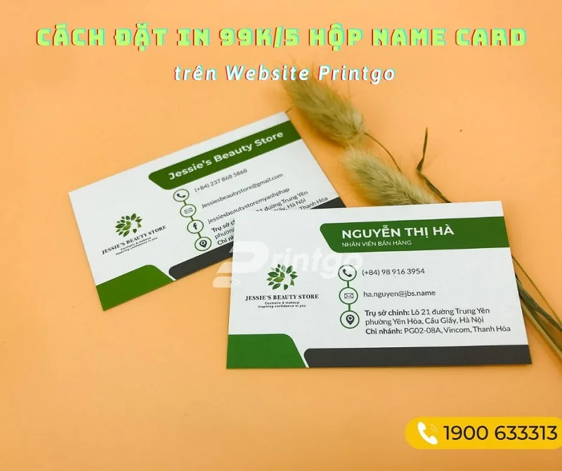 Hướng dẫn sử dụng tính năng đặt in combo 5 hộp Name Card 99k trên Website của Printgo