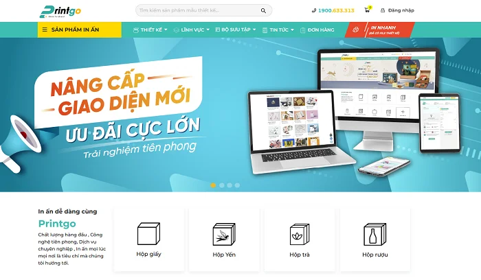 PRINTGO RA MẮT GIAO DIỆN WEBSITE MỚI VỚI NHIỀU TÍNH NĂNG ĐỘT PHÁ, TĂNG TRẢI NGHIỆM NGƯỜI DÙNG 