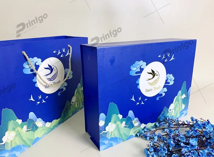 Bộ bao bì mang sắc xanh nổi bật
