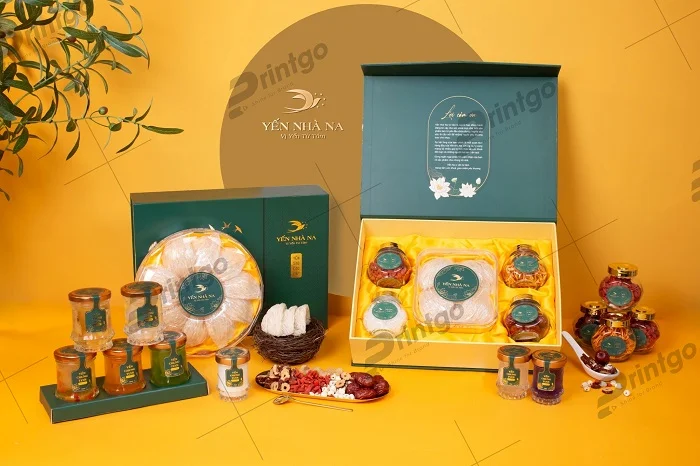 Thiết kế và in ấn trọn bộ bao bì Yến Sào thương hiệu Yến Nhà Na