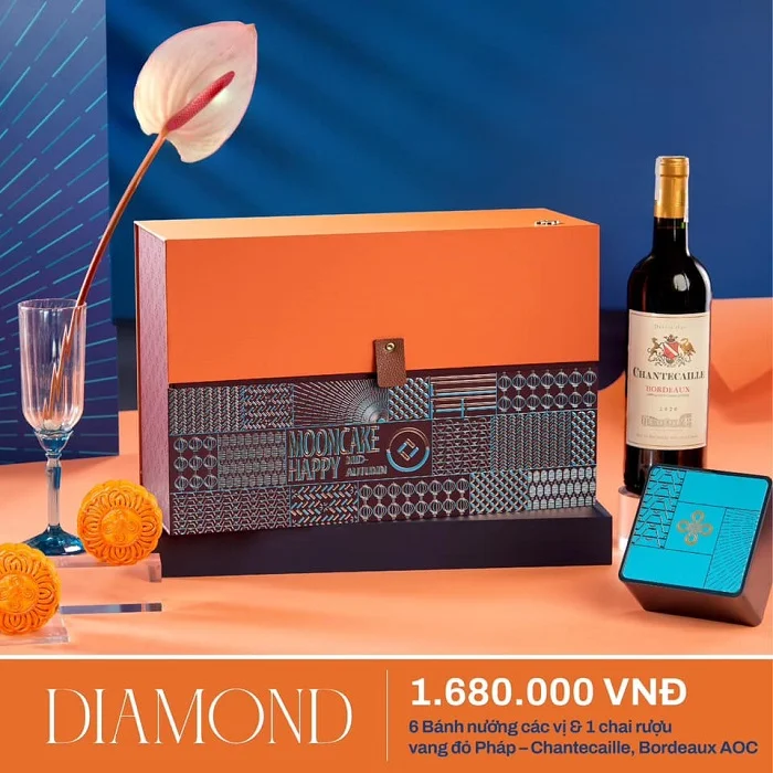 Kết hợp ẩm thực giữa Á và Âu của hộp bánh trung thu Diamond