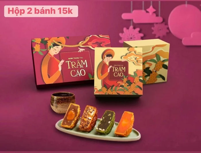 Bánh trung thu Trâm Cáo có bao bì băt mắt