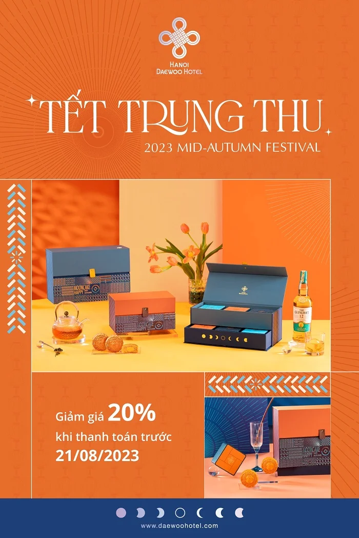 Bộ sưu tập hộp bánh trung thu Vũ Khúc Ánh Trăng của khách sạn Hà Nội Daewoo