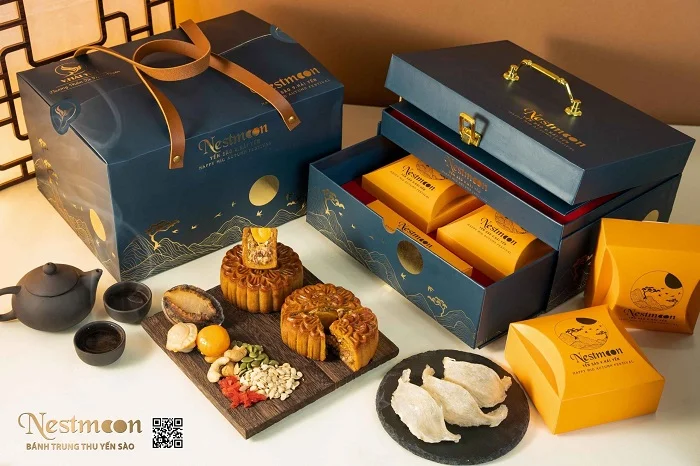 Bộ hộp bánh trung thu yến sào cao cấp thương hiệu V.Hải Yến