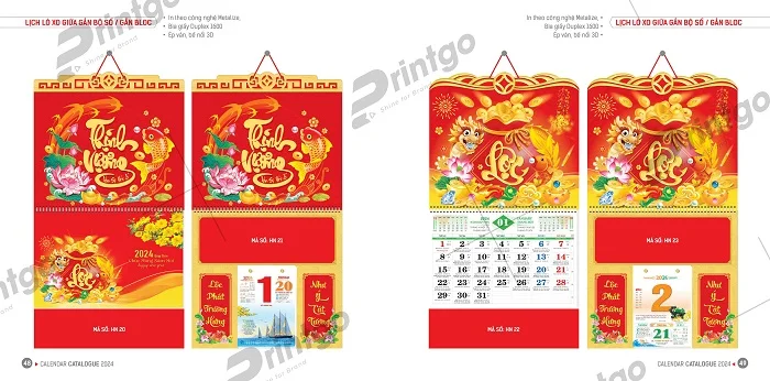 Lịch Bloc lò xo giữa