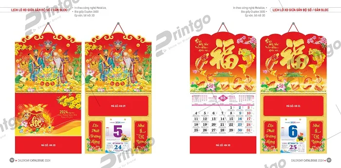 Lịch Bloc lò xo giữa