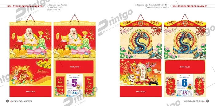 Lịch Bloc lò xo giữa