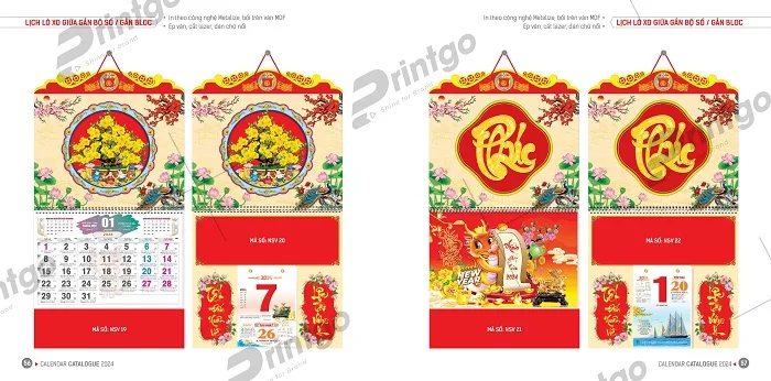 Lịch Bloc lò xo giữa