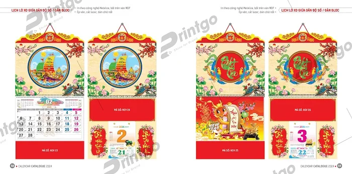 Lịch Bloc lò xo giữa