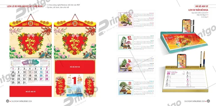 Lịch Bloc lò xo giữa