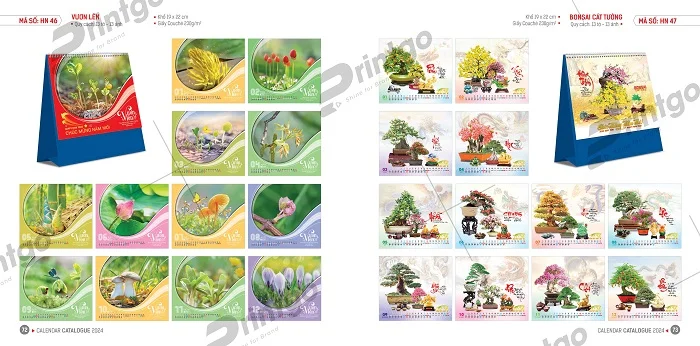 Lịch để bàn Hoa Niên tiện lợi