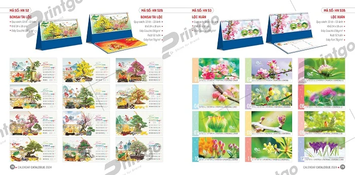 Lịch để bàn Hoa Niên tiện lợi