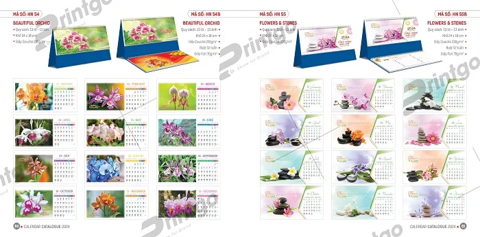 Lịch để bàn Hoa Niên tiện lợi